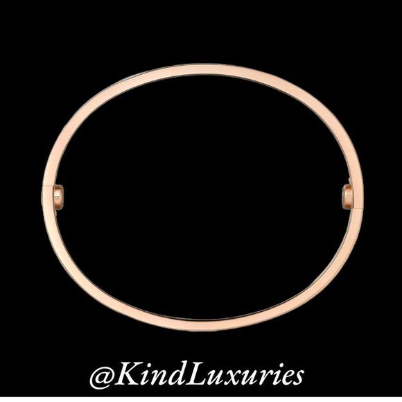 💎272💎 Plus Size Rose Gold or White Gold Carti3r LOVE Bracelet - Picture 8 of 16